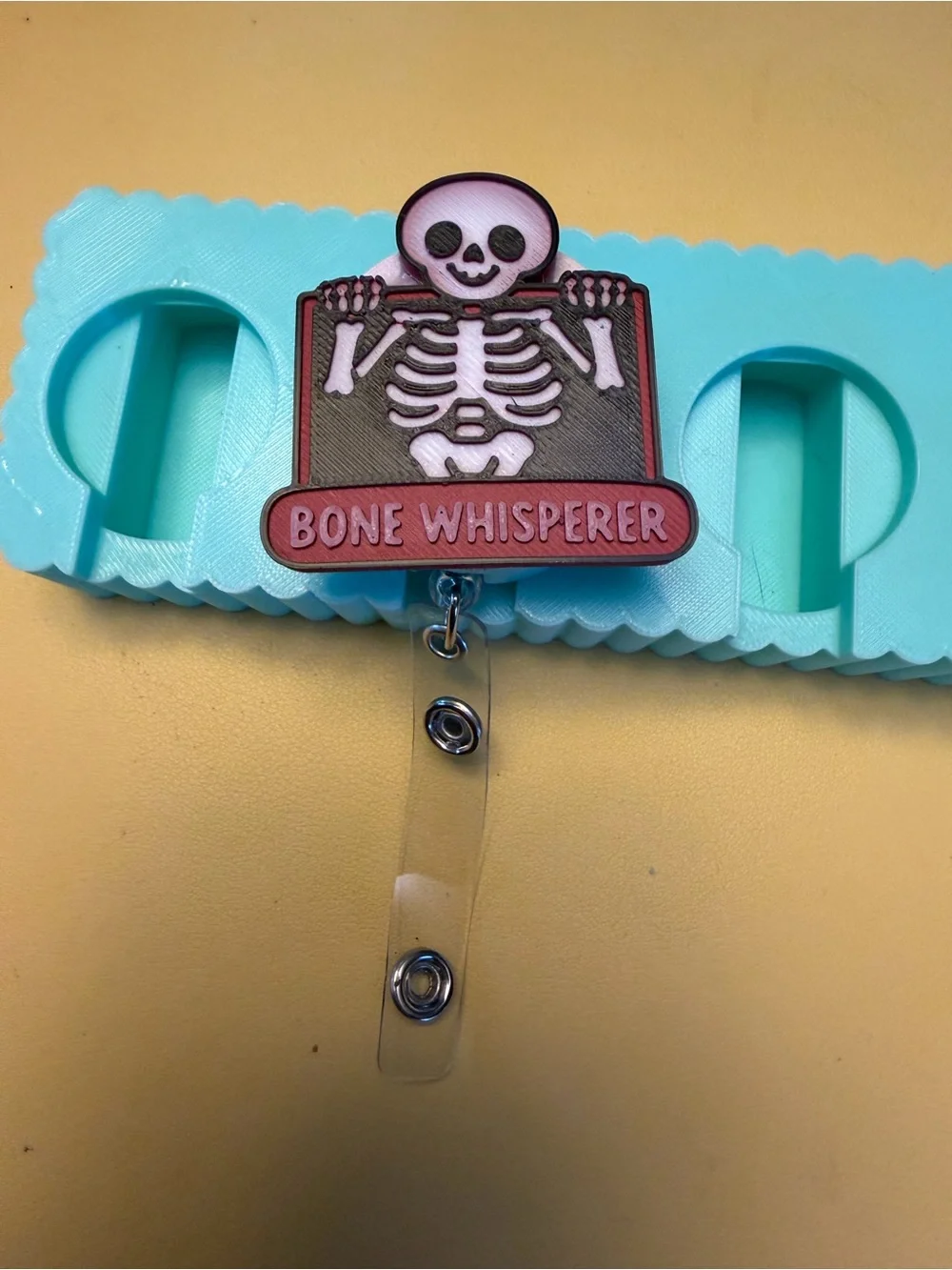 Bone Whisperer interchangeable Skeleton Badge Reel - X-ray tech!